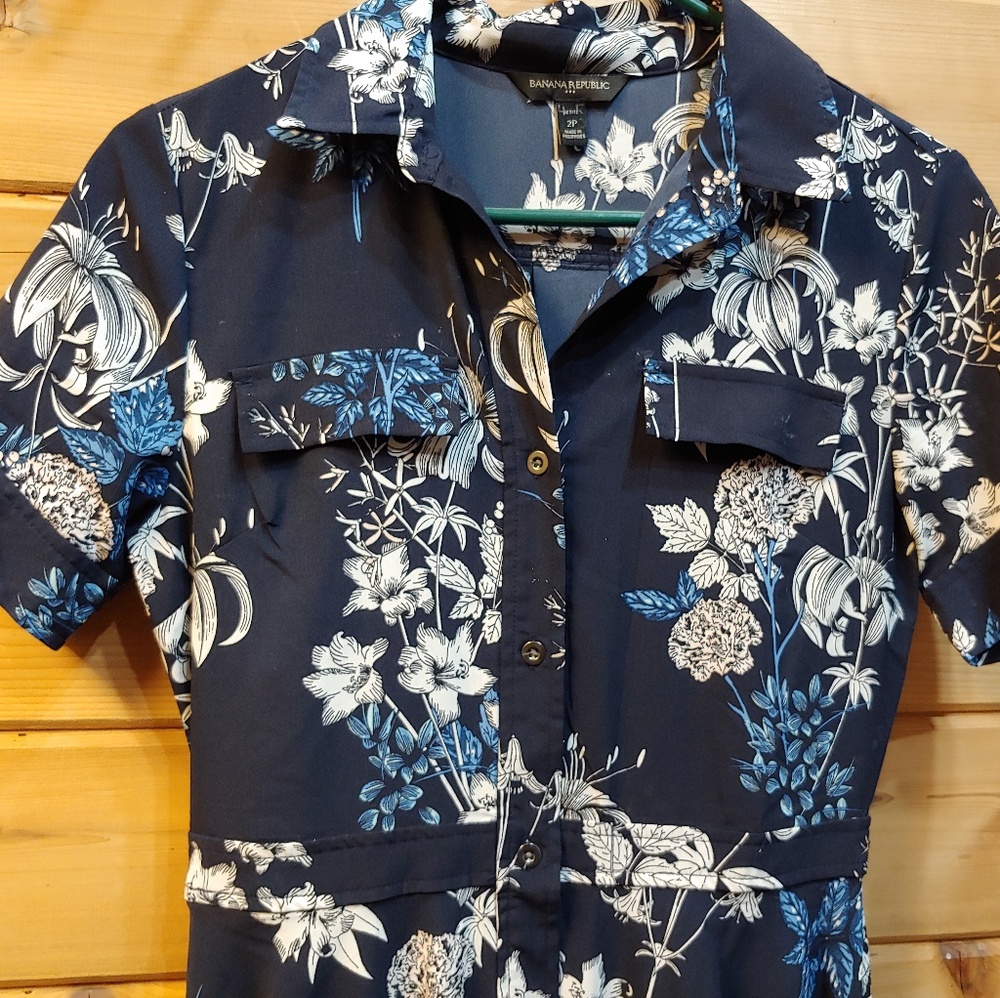 Floral Maxi Shirt Dress 2P